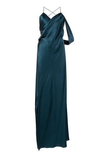 Michelle Mason V-neck silk dress - Blau