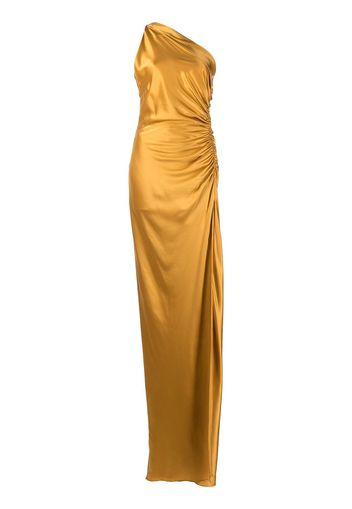 Michelle Mason Gerafftes Abendkleid - GOLD