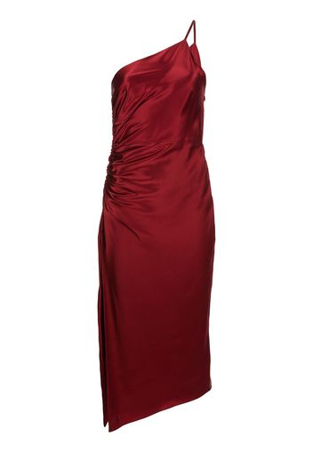 Michelle Mason Seidenkleid mit gerafftem Detail - Rot