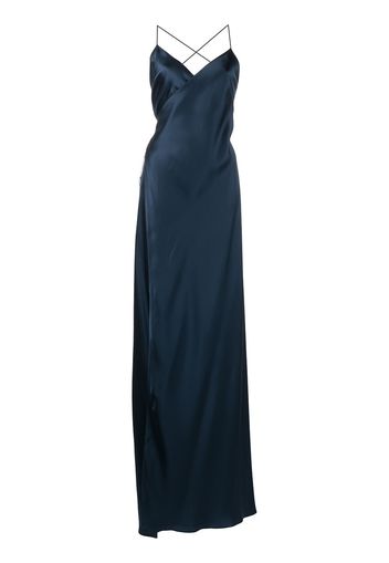 Michelle Mason V-neck silk dress - Blau