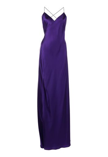 Michelle Mason V-neck silk dress - Violett