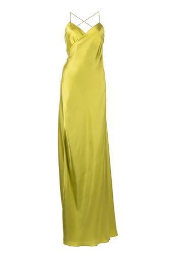 Michelle Mason V-neck silk dress - Gelb