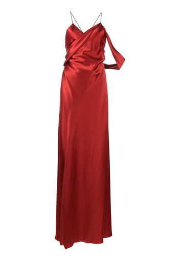 Michelle Mason Drapiertes Abendkleid - Rot