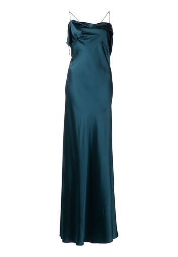 Michelle Mason square-neck silk dress - Blau