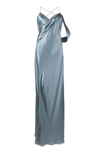 Michelle Mason Drapiertes Abendkleid - Blau