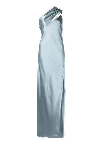 Michelle Mason Asymmetrisches Abendkleid mit Schlitz - Blau