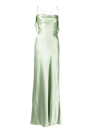 MICHELLE MASON Abendkleid mit drapiertem Ausschnitt - Grün