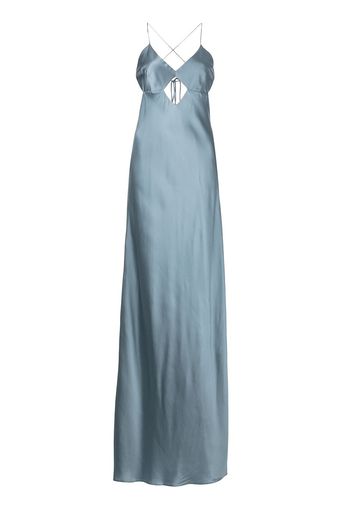 Michelle Mason cut-out detail silk gown - Blau