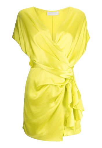 Michelle Mason Minikleid mit drapierten Akzenten - Gelb