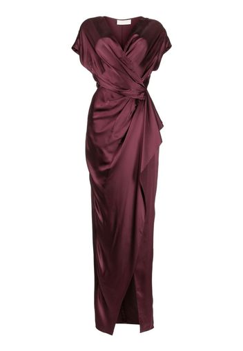 Michelle Mason Drapiertes Abendkleid - Rot