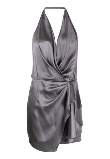 Michelle Mason side gathered-detail dress - Grau