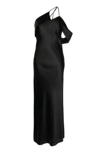 Michelle Mason bias-cut one-shoulder gown - Schwarz