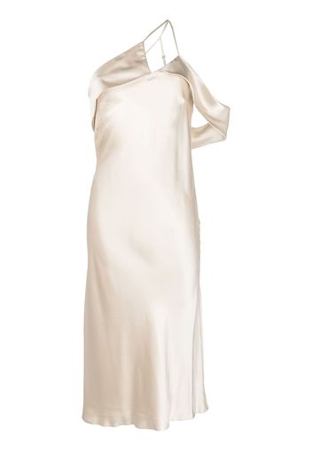 Michelle Mason bias-cut silk midi dress - Nude