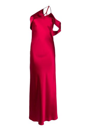Michelle Mason bias-cut one-shoulder gown - Rot