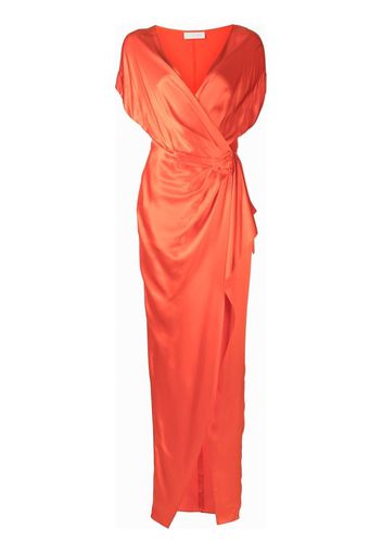 Michelle Mason Drapiertes Abendkleid - Orange