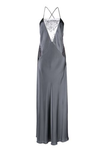 Michelle Mason Abendkleid mit Spitze - Grau
