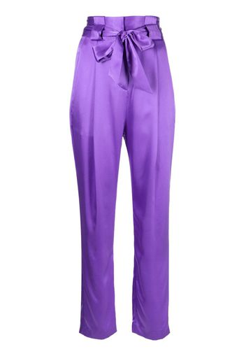 Michelle Mason Taillenhose mit Bundfalten - Violett