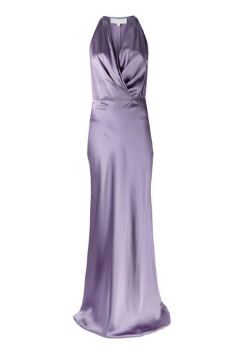 Michelle Mason Drapiertes Neckholder-Kleid - Violett
