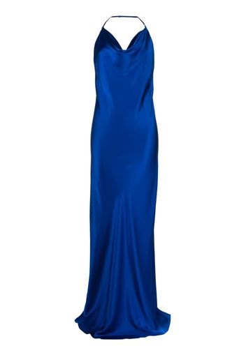 Michelle Mason bias-cut silk gown - Blau