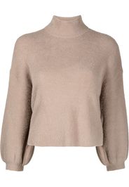 Michelle Mason Sweatshirt mit Rollkragen - Braun