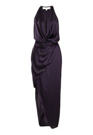 Michelle Mason Asymmetrisches Neckholder-Seidenkleid - Violett