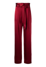 Michelle Mason Taillenhose mit Bundfalten - Rot