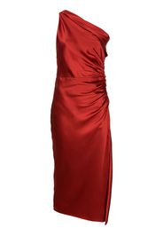 Michelle Mason Seidenkleid mit gerafftem Detail - Rot