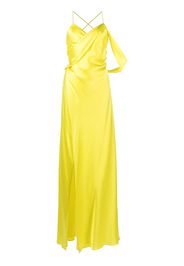 Michelle Mason V-neck silk dress - Gelb