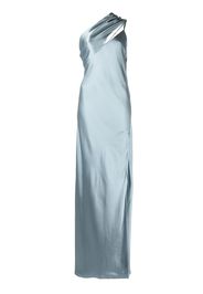 Michelle Mason Asymmetrisches Abendkleid mit Schlitz - Blau