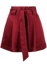 Michelle Mason pleated-detail belted shorts - Rot