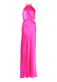 Michelle Mason Neckholder-Abendkleid mit Falten - Rosa