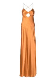 Michelle Mason cut-out detail gown - Orange