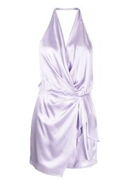 Michelle Mason backless halter mini dress - Violett