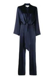 Michelle Mason Jumpsuit im Kimono-Look - Blau