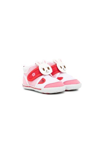 Miki House Bunny Sneakers mit Klettverschluss - Rosa