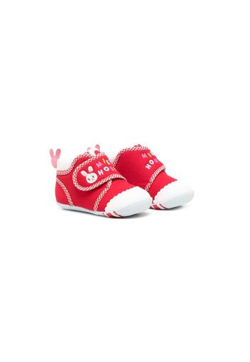 Miki House Bunny Sneakers mit Klettverschluss - Rot