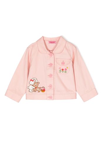 Miki House Jacke mit Stickerei - Rosa