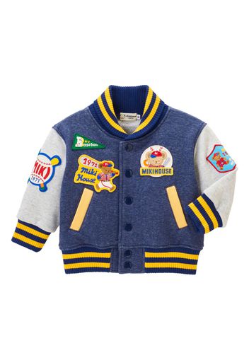 Miki House Bomberjacke mit Logo-Patches - Blau