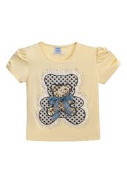 Mimi Tutu bear-appliqué T-shirt - Gelb