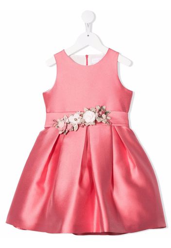 Mimilù Kleid mit Blumenapplikation - Rosa