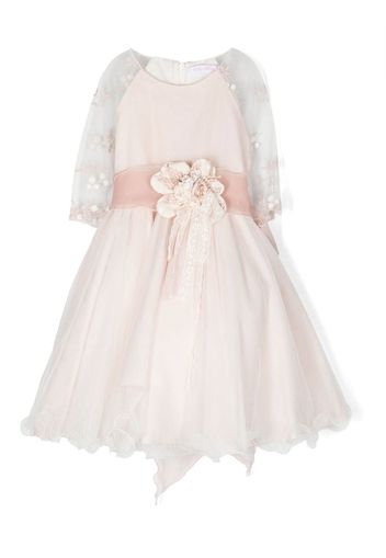 Mimilù blush floral special occasion dress - Rosa