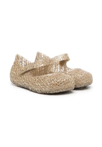 Mini Melissa Ballerinas mit Cut-Outs - Gold