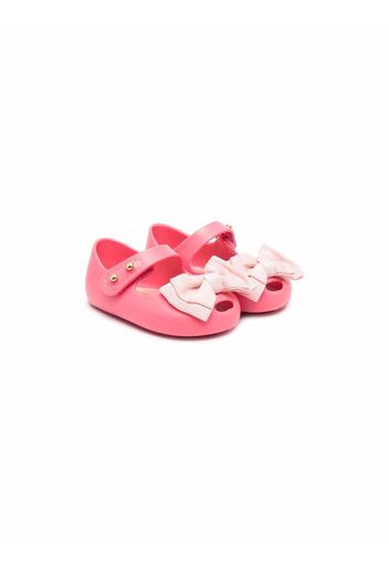 Mini Melissa bow-detailed ballerina shoes - Rosa