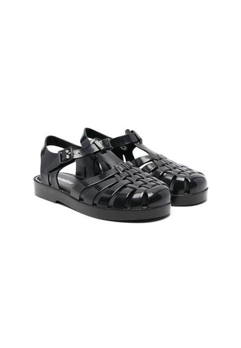 Mini Melissa interwoven closed toe sandals - Schwarz