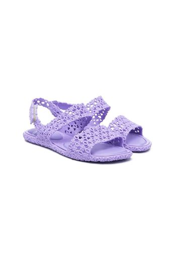 Mini Melissa embroidered sling-back sandals - Violett