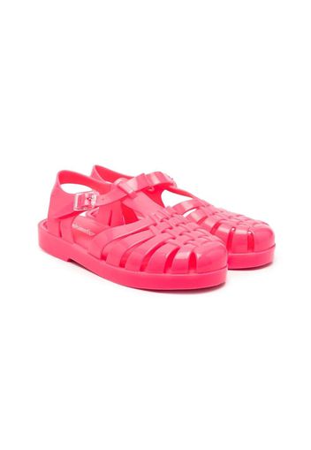 Mini Melissa closed-toe ankle-buckle sandals - Rosa