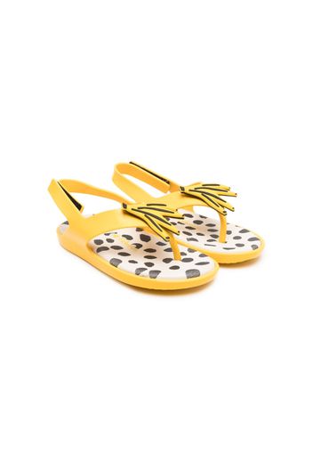 Mini Melissa banana-patch slingback sandals - Gelb