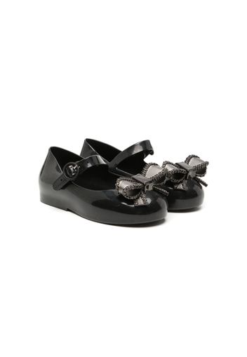 Mini Melissa bow-detailing ballerina shoes - Schwarz