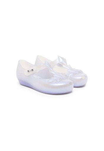 Mini Melissa almond-toe ballerina shoes - Violett