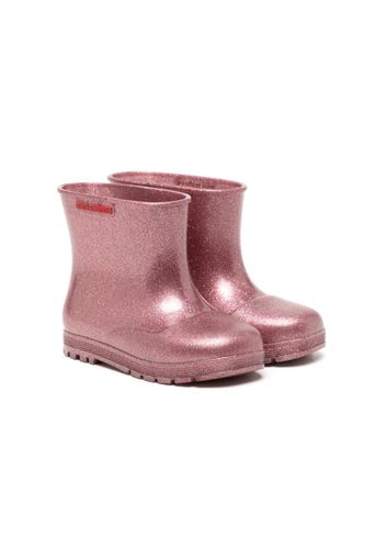 Mini Melissa glitter-detail wellies - Rosa